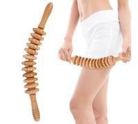 Zhufas Maderotherapie pour Massage Anti Cellulite, Tige de Fascia, Rouleau de Fascia en Bois de Hêtre, Tige de Fascia en Bois, Massage Modelant le Corps pour la Relaxation Musculaire (12 Tours)