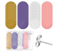 zhufubao Lot de 80 disques abrasifs pour pédicure, 25 mm pour pédicure (grain 80, 150, 180, 240), axe 1 niveau, peaux mortes, râpe pour callosités pour manucure et pédicure