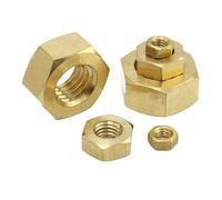 zhuguim 1-100 pièces DIN934 En Laiton Massif Cuivre Écrou Hexagonal for M1.4 .6 M2 .5 M3 M4 M5 M6 M8 M10 M12 M14 M16 M18 M20-M20 Vis Boulon(M1.4 (100PCS))