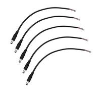 zhuguiming Câble d'alimentation 12 V CC 5, x 2,1 mm mâle/femelle, 1/2/5 pièces, rallonge 18 AWG for caméra de surveillance CCTV(5Pcs Male)