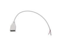 zhuguiming Câble d'alimentation USB 5 V 0,3 m/1 m/2 m, 2 broches/4 broches. A, femelle/mâle, prise jack, cordon de charge, rallonge, connecteur DIY(Ivory,1M)