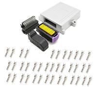 zhuguiming Connecteur FCI automobile scellé ECU 24P/39P/48P/56P/80P/90P/121P/154 broches, coque en aluminium, système de contrôle PCB avec bornes(Lavender,10 Sets)