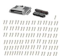 zhuguiming Connecteur FCI automobile scellé ECU 24P/39P/48P/56P/80P/90P/121P/154 broches, coque en aluminium, système de contrôle PCB avec bornes(Bianco,10 Sets)