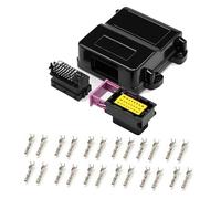 zhuguiming Connecteur FCI automobile scellé ECU 24P/39P/48P/56P/80P/90P/121P/154 broches, coque en aluminium, système de contrôle PCB avec bornes(Dark Grey,1 Sets)