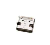 zhuguiming Lot de 10 connecteurs USB type C femelles 5 A 16 broches for PCB, soudage, CMS, SMT, réparation, adaptateur(Bianco)