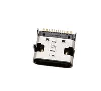 zhuguiming Lot de 10 connecteurs USB type C femelles 5 A 16 broches for PCB, soudage, CMS, SMT, réparation, adaptateur(schwarz)