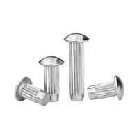 zhuguiming Rivets solides moletés for M3.5 M4 M5 M6, tête de bouton ronde, Rivet à tige moletée en acier inoxydable 304(M3.5x14mm 40pcs)