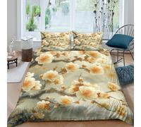 ZHUICHENG Flowers Bettbezug Bettwäsche-Sets Kinderbettwäsche Reißverschluss Mit Kissenbezug Betten Set Für Jugendliche Kinder Schlafzimmer Double（200x200cm）
