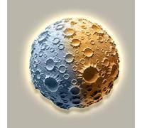 ZhuiFengA Applique murale 3D en forme lune avec télécommande, éclairage d'intérieur, idéal pour un salon, une chambre ou comme cadeau d'anniversaire ou de Noël(90cm)
