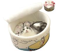 ZHUIYIWIN Lits pour chat pour l'intérieur avec fond antidérapant, lit caverne pour chat, cachette chaude et confortable, grottes et maisons pour chat pour plusieurs petits animaux de compagnie, grand
