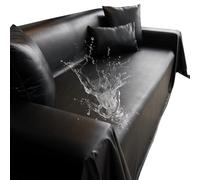 ZHUIYUAN Housse De Canapé en Cuir PU, Réversible Couvre Canapé Jete De Canape Polyvalente, Grande Couverture
