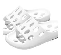 ZHULNJHY Pantoufles d'intérieur antidérapantes pour homme et femme avec soutien de la voûte plantaire, plus une semelle douce et respirante semblable à un nuage pour toutes les saisons, blanc, 42 1/3