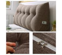 ZHULONGRUSHUI Coussin de Lecture pour lit ou canapé,Oreiller Triangulaire Coussin Coin,Coussin Dossier pour Regarder La Télévision,Lire,Travailler sur Un Ordinateur Portable (Café,80 * 50 * 20cm)