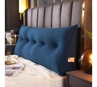 ZHULONGRUSHUI Oreiller Triangulaire Coussin Coin,Coussin de Dossier,Coussin de Lecture pour lit et canapé,Coussin pour Lombaire Jambe,tête de lit,avec Housse Lavable (Bleu,150 * 50 * 20cm)
