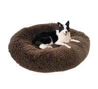 ZHULONGRUSHUI Panier Chat et Chien Moelleux Rond, Coussin pour Chat et Chien Anti Stress Apaisant en Peluche, Anti-Dérapant, Lit Donut Orthopédique Grande Taille, Lavable en Machine (Marron,150CM)