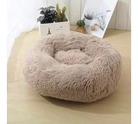 ZHULONGRUSHUI Panier pour Chat et Chien Rond, Forme Donut, Lit Rond Moelleux pour Chien et Chat - Lavable avec Fond Antidérapant - pour Chiens de Grande, Moyenne et Petite Taille (XL-80cm/31in,Kaki)