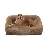 ZHULONGRUSHUI Panier pour Chien,Canapé,Lit orthopédique pour Chiens de Petit Taille et de Taille Moyenne,Coussin Dehoussable pour Chien Lavable,Antiglisse,Doublure imperméable(Kaki)