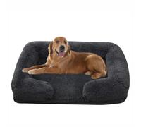 ZHULONGRUSHUI Panier pour Chien,Canapé,Lit orthopédique pour Chiens de Petit Taille et de Taille Moyenne,Coussin Dehoussable pour Chien Lavable,Antiglisse,Doublure imperméable(Gris Foncé)