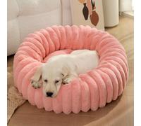ZHULONGRUSHUI Panier pour Chien et Chat Lavable, Canapé Orthopédique, Coussin Anti-Stress, Anti-dérapant et Ultra Doux, Chaud et Confortable (Rose, 60cm/23.6in)