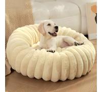 ZHULONGRUSHUI Panier pour Chien et Chat Lavable, Canapé Orthopédique, Coussin Anti-Stress, Anti-dérapant et Ultra Doux, Chaud et Confortable (Beige, 50cm/19.7in)
