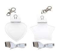 ZHUMCCY 2 Pièces Lampe De Sac À Main, Lumières De Sac À Main Petite Lampe De Poche À LED Pour Portefeuille, Sacs À Dos, Porte-clés(en Forme D'étoile Et De Cœur)