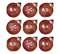 ZHUMCCY Boules de Noël Incassables 9 Pièces - Décorations de Noël - Sphères Peintes Pet 8cm Transparentes pour Décoration Intérieure Fête Hivernale