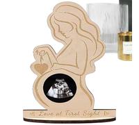 ZHUMCCY Cadre photo pour échographie pour bébé, cadre photo pour échographie,Panneau de cadre en bois pour femme enceinte | Cadres souvenirs pour la révélation du sexe et l'annonce de la