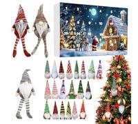 ZHUMCCY Calendrier De L Avent | Set de Compte à Rebours Gnome 24 Jours | Jouet Festif pour Fête Festival Activités Familiales | Enfant Garçon Fille