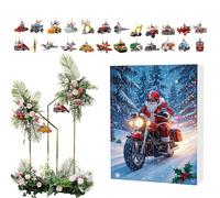 ZHUMCCY Calendrier de l'Avent | Décorations de Noël pour 24 Jours,Décorations Cartoon 2D en Acrylique pour Adultes Sac à Dos Voiture Événement Fête | pour Maison Fête Sac à Dos Voiture