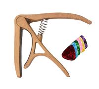 ZHUMCCY Capodastre pour Guitare | Capodastres Guitare Acoustique avec 6 Médiators | Pince Clip Réglable Accordeur Précise pour Débutants Pratique Musicale | Femmes Hommes