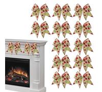 ZHUMCCY De Sapin De Noël,15 Cm Fournitures De Fête À Paillettes | 12 Pièces Grands pour Le Sommet du Sapin De Noël | pour Extérieur Intérieur Porte d'Entrée Clôture Fenêtre Rampe Manteau Table