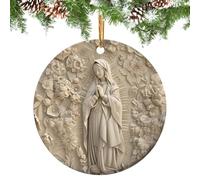 ZHUMCCY Décorations d'arbre de Noël Catholiques Effet 3D - Pendentif de Sapin de Noël en Acrylique - Décoration Suspendue De Fêtes pour Maison Salon Petit Espace Appartement École Salle De Classe
