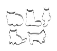 ZHUMCCY Découpoirs À Dessert - Moule Mignon Chaton Pour Pâtisserie,5 Pièces Acier Inoxydable Réutilisable Pour Pâte Fromage Chocolat | Gelée Cuisine Alimentaire