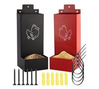 ZHUMCCY Distributeur de Graviers pour Poules,Distributeur Coquilles Huitres 2 Pièces - Auge Automatique Accessoire De Poulailler pour Intérieur Extérieur Élevage Ferme Cour Jardin