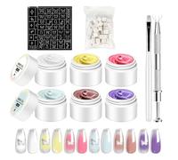 ZHUMCCY Gel pour Ongles | Kit Complet Artistique pour Création d'Ongles - Kit Salon Naturel Colle Modelage Solide pour Femmes Débutants Voyage Maison