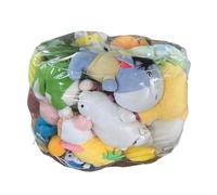 ZHUMCCY Housse De Rangement Ou Pouf Transparent, Housse De Pouf De Rangement Transparent Rond pour Animaux en Peluche, Chaise PVC Imperméable pour Maison Chambre Dortoire Garderie, 50x35cm
