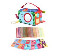 ZHUMCCY Jouet Boîte À Mouchoirs Pour Bébé, Livre En Tissu Éducatif Avec Anneau De Dentition, Boîte À Mouchoirs Pour Bébé, Pour Voyage Enfant En Bas Âge Fille Garçon Avion Noël Pâques 9-12 Mois Voiture