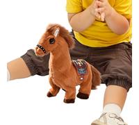 ZHUMCCY Jouet en Peluche De Cheval - Figurine Interactive avec Fonction Électrique | Animaux en Peluche Cheval - pour Filles Tout-Petit Bébé Thème Ferme Fête Et Activité