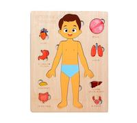 ZHUMCCY Livre Des Parties Du Corps Pour Tout Petits De 1 À 3 Ans | Puzzles Éducatifs En Bois Sur L Anatomie Humaine - Jouets D'apprentissage Précoce Pour Élèves Scolaire Jeu Tout-Petits Voyage Hôpital