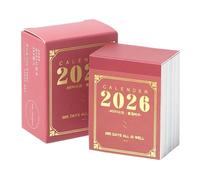 ZHUMCCY Petit Calendrier 2026,365 Jours Pages Arrachables Papier Épais - Calendrier 2026 Mini Planificateur Quotidien | Pour Maison Bureau École Rendez-Vous Étudiant Enseignant Noël Nouvel An