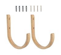 ZHUMCCY Porte Tapis De Yoga Et Rack De Rangement | 2 Supports en Bois à Fixation Murale Économiseur d'Espace - Support Mural Pour Tapis De Yoga,Rangement maison pour bandes élastiques, corde à sauter,