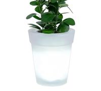 ZHUMCCY Pot De Fleur LED - Éclairage Extérieur Étanche Résistant Intempéries,Jardinière Solaire Extérieur à LED | pour Terrasse Jardin Pelouse Décoration Extérieure Anniversaire Cadeau