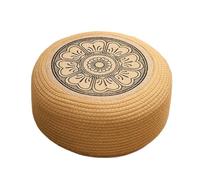 ZHUMCCY Pouf Ottoman d'Extérieur Imperméable | Poufs et Ottomans Ronds en Rotin Tressé,Coussin de Sol Style Tatami pour Maison, Jardin, Bord de Piscine, Véranda et Terrasse