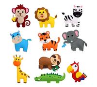 ZHUMCCY pour débutants | Mini kit d'animaux en feutre, à coudre et à faire des trucs, kit de bricolage et éducatif pour garçons et filles à coudre vos propres animaux en feutre pour