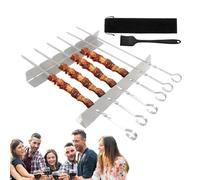 ZHUMCCY Support à Brochettes - Support Kebab | Accessoires de Cuisson en Acier Inoxydable Outil de Grillade pour Friteuse sans Huile en Plein Air Pique-nique Camping Réunion Familiale