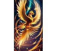 ZHUMUTO Diamond Painting Adulte Grand Format,40x70cm Peinture Diamant XXL Phoenix D,Broderie Diamant Painting Kit Complet Adulte,Grande Taille Pour la Décoration