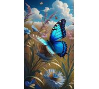 ZHUMUTO Diamond Painting Adulte Grand Format,Peinture Diamant XXL 40x70cm Papillon C,Broderie Diamant Painting Kit Complet Adulte Grand Format,Grande Taille Pour la Décoration