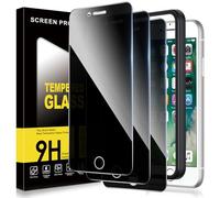 ZhuoFan 3 Pièces Verre trempé pour iPhone SE 2020/SE 2022/8/7 Anti Espion,Privacy Protection Ecran Dureté 9H avec Outil d'Installation Facile Confidentialité Anti Spy Vitre Film
