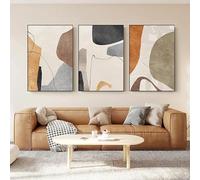 ZHUOYA Affiche abstraite moderne et colorée, style rétro, sur toile, pour la décoration de votre salon ou chambre (40 x 60 cm x 3 / sans cadre)