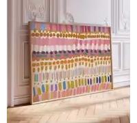 ZHUOYA Affiche d'art tendance aux couleurs pastel, style abstrait, blocs de couleur, décoration intérieure, impression sur toile, art mural pour la maison (70x100cm/sans cadre)